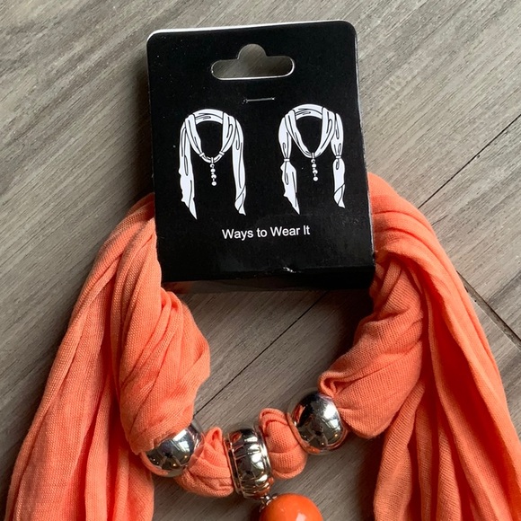 🧡 NWT Scarf and Neck Wrap Necklace. Such a fun accent. - Picture 4 of 8